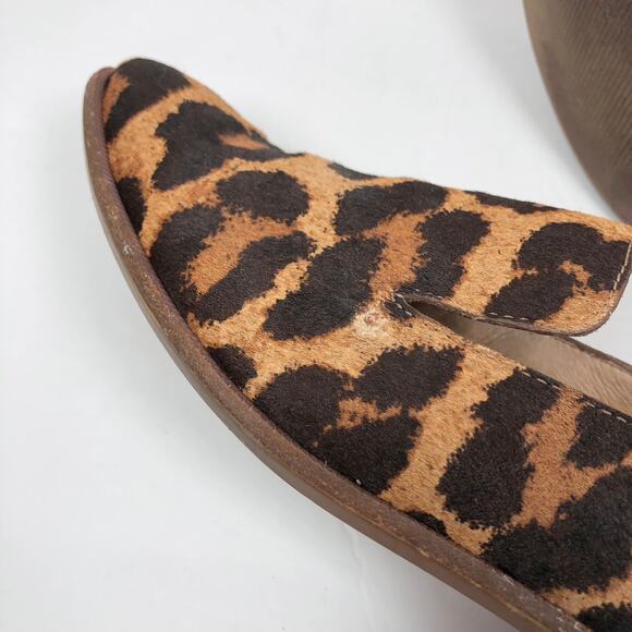 Madewell The Orson Loafers 7.5 Leopard Print Calf Hair Leather Slip On Shoes - Picture 8 of 12